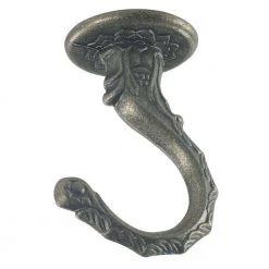 2-1/2 in. Antique Brass Decorative Swag Hooks for Ceiling Light Fixtures (2-Pack) by Commercial Electric