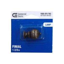 1-3/8 in. Antique Brass Lamp Finial by Commercial Electric 7 1-3/8 in. Antique Brass Lamp Finial by Commercial Electric -OCTO LIGHTS Shop antique brazz commercial electric lamp finials 804884 c3 1000