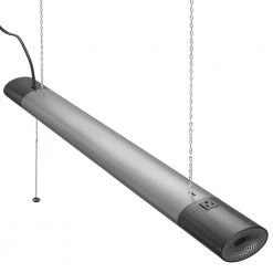 42 in. 64-Watt Equivalent Integrated LED Black Brushed Nickel Shop Light Bluetooth Speakers Workbench Garage 3600 Lumens by Commercial Electric -OCTO LIGHTS Shop black brushed nickel commercial electric shop lights 55703191 66 1000