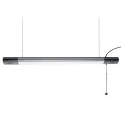 42 in. 64-Watt Equivalent Integrated LED Black Brushed Nickel Shop Light Bluetooth Speakers Workbench Garage 3600 Lumens by Commercial Electric -OCTO LIGHTS Shop black brushed nickel commercial electric shop lights 55703191 c3 1000