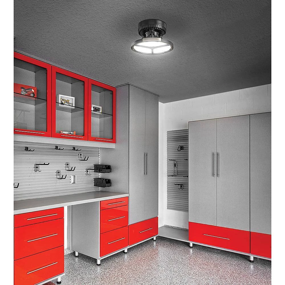 Spin Light 10 in. High Output 4000 Lumens Black LED Flush Mount Ceiling Light with 3 Adjustable Heads 5000K (4-Pack) by Commercial Electric 10 Spin Light 10 in. High Output 4000 Lumens Black LED Flush Mount Ceiling Light with 3 Adjustable Heads 5000K (4-Pack) by Commercial Electric - Image 8