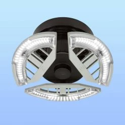 7 in. Spin Light 3 Adjustable Heads 3500 Lumens LED Flush Mount Garage Light and Basement - Screws into Lampholder by Commercial Electric 22 7 in. Spin Light 3 Adjustable Heads 3500 Lumens LED Flush Mount Garage Light and Basement - Screws into Lampholder by Commercial Electric -OCTO LIGHTS Shop black commercial electric flush mount lights 566011410 44 1000