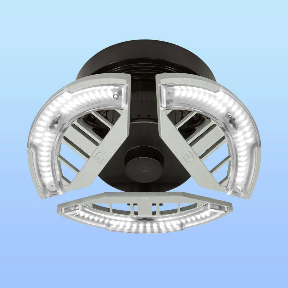 7 in. Spin Light 3 Adjustable Heads 3500 Lumens LED Flush Mount Garage Light and Basement - Screws into Lampholder by Commercial Electric 12 7 in. Spin Light 3 Adjustable Heads 3500 Lumens LED Flush Mount Garage Light and Basement - Screws into Lampholder by Commercial Electric - Image 10