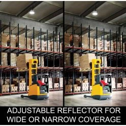 13.4 in. Round 400W Equivalent Integrated LED Brushed Nickel High Bay Light w/ Adjustable Beam 22,000 Lumen (8-Pack) by Commercial Electric -OCTO LIGHTS Shop black commercial electric high bay lights 502501610 8pk 40 1000