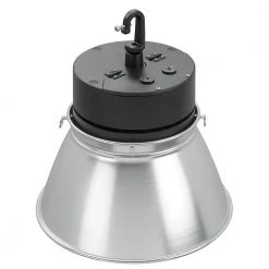 13.4 in. Round 400W Equivalent Integrated LED Brushed Nickel High Bay Light w/ Adjustable Beam 22,000 Lumen (8-Pack) by Commercial Electric -OCTO LIGHTS Shop black commercial electric high bay lights 502501610 8pk a0 1000