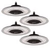 12 in. Round 500-Watt Equivalent 12,000 Lumens Ultra Lightweight Black Integrated LED High Bay Light (4-Pack) by Commercial Electric -OCTO LIGHTS Shop black commercial electric high bay lights 502511610 4pk 64 1000