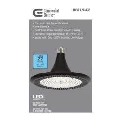 1 ft. 400-Watt Equivalent Integrated LED Black High Bay Light 5000K by Commercial Electric -OCTO LIGHTS Shop black commercial electric high bay lights a934a600ndx3902 4f 1000