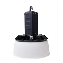 16 in. 750-Watt Equivalent Integrated LED Dimmable Black High Bay Light 5000K by Commercial Electric -OCTO LIGHTS Shop black commercial electric high bay lights hl nhb270 np09b c3 1000