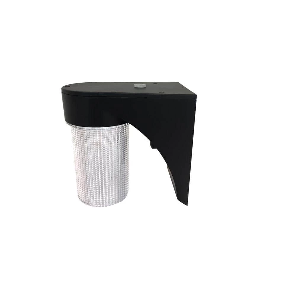 17-Watt Black Outdoor Integrated LED Jelly Jar Wall Pack Light with Dusk to Dawn Control by Commercial Electric 4 17-Watt Black Outdoor Integrated LED Jelly Jar Wall Pack Light with Dusk to Dawn Control by Commercial Electric - Image 2