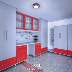 Spin Light 9 in. Heavy Duty Black Red Selectable LED Flush Mount Ceiling Light 1100 Lumens 3000K 4000K 5000K by Commercial Electric 23 Spin Light 9 in. Heavy Duty Black Red Selectable LED Flush Mount Ceiling Light 1100 Lumens 3000K 4000K 5000K by Commercial Electric -OCTO LIGHTS Shop black red commercial electric flush mount lights 54479111 fa 1000