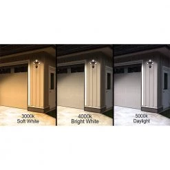 3-Head Bronze Motion Activated Outdoor Integrated LED Flood Light Security Light 1800 to 3600 Lumen Boost (4-Pack) by Commercial Electric -OCTO LIGHTS Shop bronze commercial electric flood lights 514032110 4pk 4f 1000