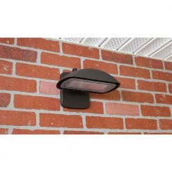 High-Output 200-Watt Equivalent LED Flood Light with Wall Mount Kit, 3,000 Lumens, Outdoor Security Lighting by Commercial Electric -OCTO LIGHTS Shop bronze commercial electric flood lights fsn 28 4k bz 77 1000