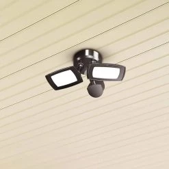 30-Watt Bronze Outdoor Integrated LED Twin Head Motion-Activated Flood Light, 3000 Lumens by Commercial Electric -OCTO LIGHTS Shop bronze commercial electric flood lights fsxd30 ms 4k bz c3 1000