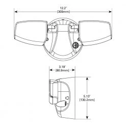 Variable CCT 2000 Lumens Twin Head Bronze Outdoor Integrated LED Floodlight with Integrated Photocontrol by Commercial Electric -OCTO LIGHTS Shop bronze commercial electric flood lights ft28vcibce 66 1000