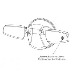 Variable CCT 2000 Lumens Twin Head Bronze Outdoor Integrated LED Floodlight with Integrated Photocontrol by Commercial Electric -OCTO LIGHTS Shop bronze commercial electric flood lights ft28vcibce a0 1000