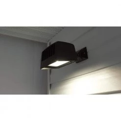 350-Watt Equivalent Integrated Outdoor LED Flood Light, 5000 Lumens, Dusk to Dawn Security Light by Commercial Electric -OCTO LIGHTS Shop bronze commercial electric flood lights pwrf50 pc 4k bz 66 1000