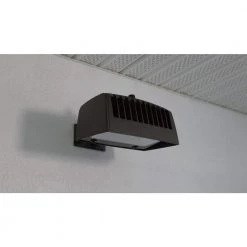 350-Watt Equivalent Integrated Outdoor LED Flood Light, 5000 Lumens, Dusk to Dawn Security Light by Commercial Electric -OCTO LIGHTS Shop bronze commercial electric flood lights pwrf50 pc 4k bz 77 1000