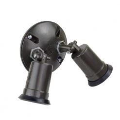Bronze Outdoor Flood Light Weatherproof Lampholder with External Rubber Gasket and Cover by Commercial Electric