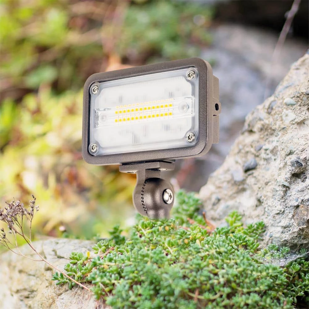 16W Bronze Integrated Outdoor LED Weatherproof Wall Wash Light and Adjustable Mounting Bracket for Landscape Lighting by Commercial Electric 4 16W Bronze Integrated Outdoor LED Weatherproof Wall Wash Light and Adjustable Mounting Bracket for Landscape Lighting by Commercial Electric - Image 2