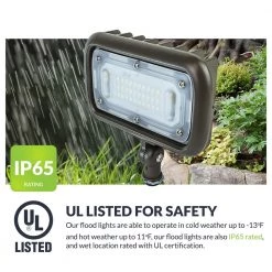 30W Line Voltage Bronze Integrated Outdoor LED Wall Wash Light with Adjustable Mounting Bracket for Landscape Lighting by Commercial Electric 16 30W Line Voltage Bronze Integrated Outdoor LED Wall Wash Light with Adjustable Mounting Bracket for Landscape Lighting by Commercial Electric -OCTO LIGHTS Shop bronze commercial electric landscape flood lights ceww30brz 66 1000