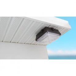 150-Watt Equivalent Integrated LED Outdoor Security Light, 2200 Lumens, Canopy Light and Area Light by Commercial Electric -OCTO LIGHTS Shop bronze commercial electric outdoor flush mount lights hel20 4k bz 77 1000