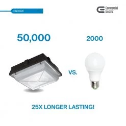 150-Watt Equivalent Integrated LED Outdoor Security Light, 2200 Lumens, Canopy Light and Area Light by Commercial Electric -OCTO LIGHTS Shop bronze commercial electric outdoor flush mount lights hel20 4k bz a0 1000