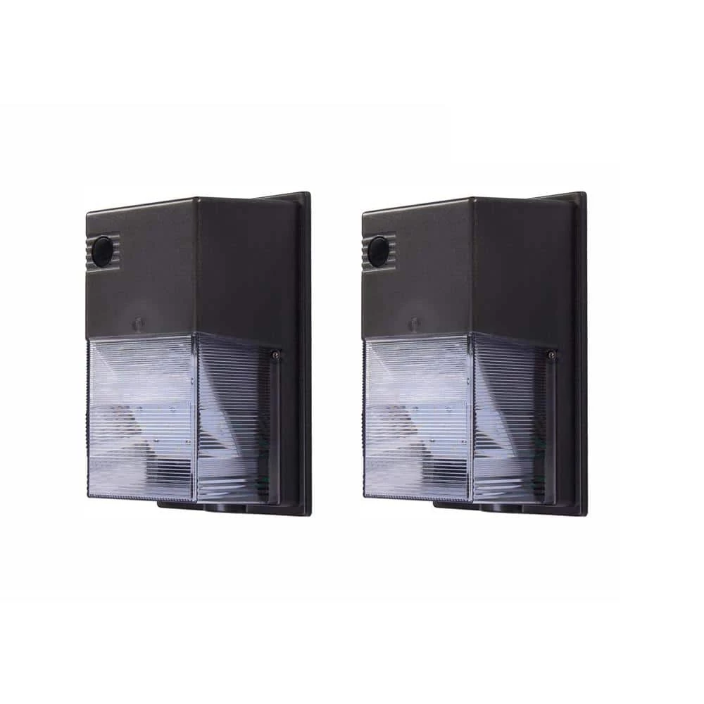 150-Watt Equivalent Integrated Outdoor LED Wall Pack, 2500 Lumens, Dusk to Dawn Outdoor Security Light (2-Pack) by Commercial Electric 3 150-Watt Equivalent Integrated Outdoor LED Wall Pack, 2500 Lumens, Dusk to Dawn Outdoor Security Light (2-Pack) by Commercial Electric