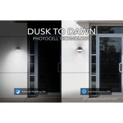 75-Watt Equivalent Integrated Outdoor LED Wall Pack, 900 Lumens, Dusk to Dawn Outdoor Security Light (2-Pack) by Commercial Electric -OCTO LIGHTS Shop bronze commercial electric wall pack lights phx12 pc 3k bz 2pk 1d 1000