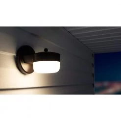 75-Watt Equivalent Integrated Outdoor LED Wall Pack, 900 Lumens, Dusk to Dawn Outdoor Security Light (2-Pack) by Commercial Electric -OCTO LIGHTS Shop bronze commercial electric wall pack lights phx12 pc 3k bz 2pk 77 1000