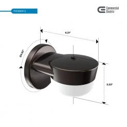 75-Watt Equivalent Integrated Outdoor LED Wall Pack Light, 900 Lumens, Dusk to Dawn Outdoor Security Light by Commercial Electric -OCTO LIGHTS Shop bronze commercial electric wall pack lights phx12 pc 3k bz 40 1000