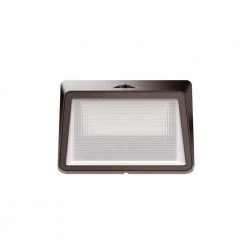 675-Watt Equivalent Integrated LED Bronze Commercial Refractor Wall Pack Light, 4000K by Commercial Electric