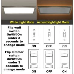 48 in. x 15 in. Low Profile Brushed Nickel Color Selectable LED Flush Mount Ceiling Light w/Night Light Feature by Commercial Electric -OCTO LIGHTS Shop brushed nickel 4x15 commercial electric flush mount lights 56702113 c3 1000