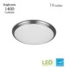 14 in. Brushed Nickel and Oil-Rubbed Bronze Selectable Integrated LED Flush Mount with Interchangeable Trim by Commercial Electric -OCTO LIGHTS Shop brushed nickel and oil rubbed bronze commercial electric flush mount lights ca8aa022fr125 64 1000