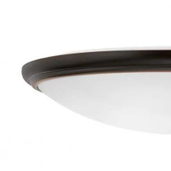 14 in. Brushed Nickel and Oil-Rubbed Bronze Selectable Integrated LED Flush Mount with Interchangeable Trim by Commercial Electric -OCTO LIGHTS Shop brushed nickel and oil rubbed bronze commercial electric flush mount lights ca8aa022fr125 a0 1000