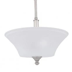 Creekford 3-Light Brushed Nickel Pendant with Frosted Glass Shade by Commercial Electric -OCTO LIGHTS Shop brushed nickel commercial electric chandeliers hon8913a 66 1000