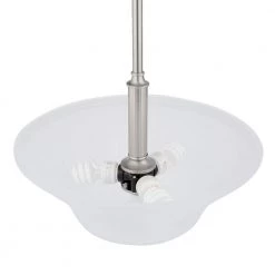 Creekford 3-Light Brushed Nickel Pendant with Frosted Glass Shade by Commercial Electric -OCTO LIGHTS Shop brushed nickel commercial electric chandeliers hon8913a c3 1000
