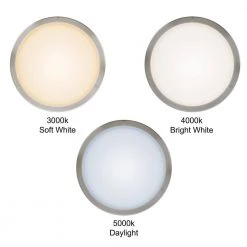 11 in. Orbit Round Brushed Nickel Color Selectable LED Flush Mount Ceiling Light 1000 Lumens Dimmable by Commercial Electric 18 11 in. Orbit Round Brushed Nickel Color Selectable LED Flush Mount Ceiling Light 1000 Lumens Dimmable by Commercial Electric -OCTO LIGHTS Shop brushed nickel commercial electric flush mount lights 564101110 1d 1000