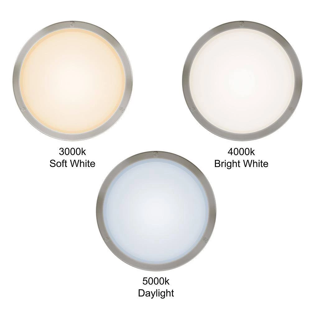 11 in. Orbit Round Brushed Nickel Color Selectable LED Flush Mount Ceiling Light 1000 Lumens Dimmable by Commercial Electric 7 11 in. Orbit Round Brushed Nickel Color Selectable LED Flush Mount Ceiling Light 1000 Lumens Dimmable by Commercial Electric - Image 5