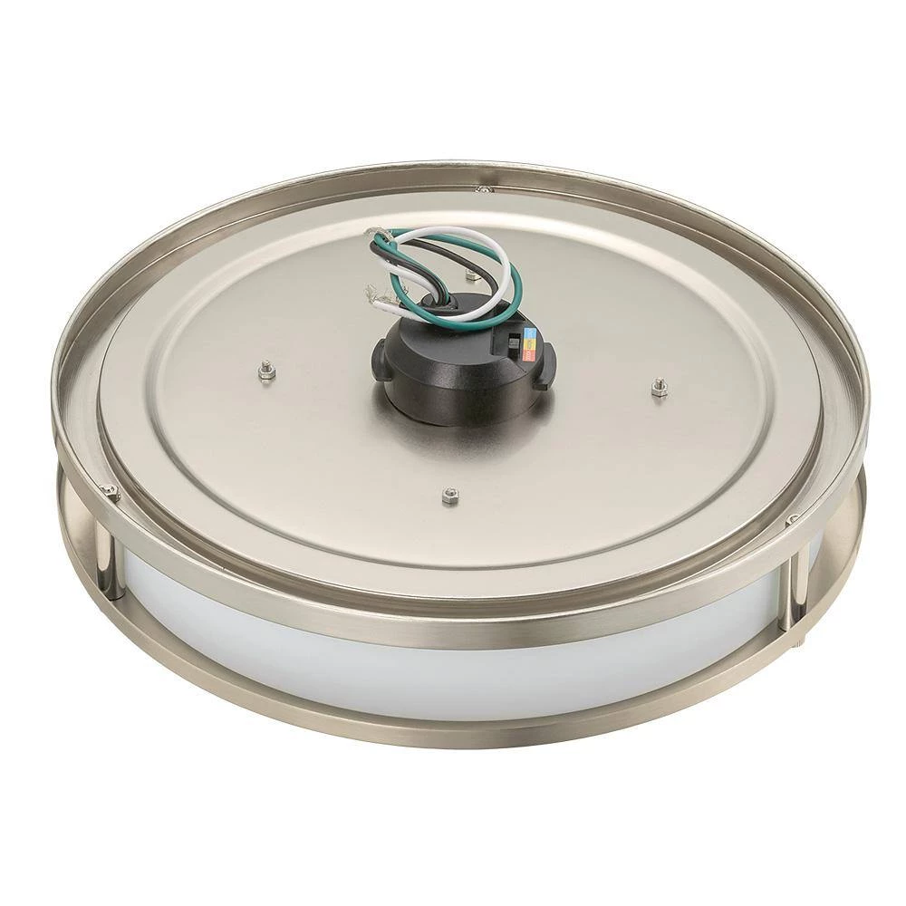 11 in. Orbit Round Brushed Nickel Color Selectable LED Flush Mount Ceiling Light 1000 Lumens Dimmable by Commercial Electric 8 11 in. Orbit Round Brushed Nickel Color Selectable LED Flush Mount Ceiling Light 1000 Lumens Dimmable by Commercial Electric - Image 6