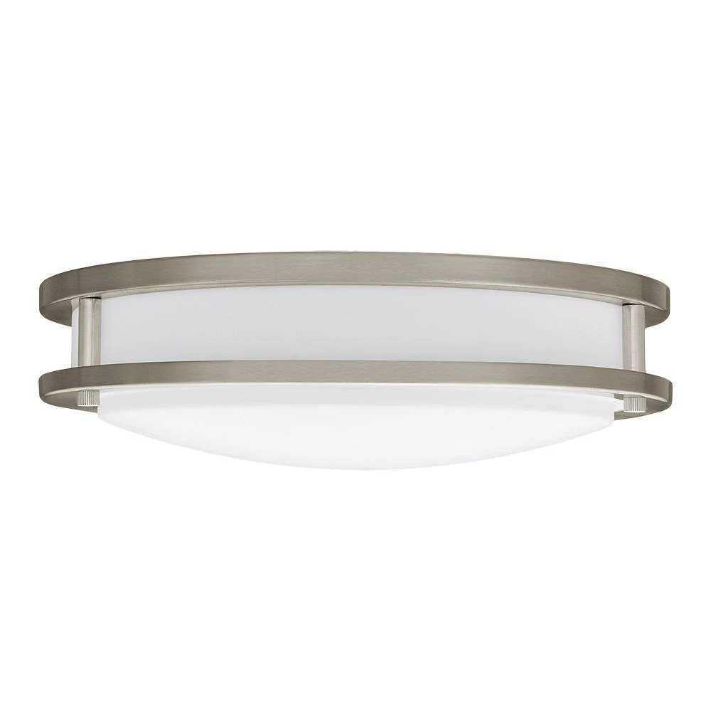 11 in. Orbit Round Brushed Nickel Color Selectable LED Flush Mount Ceiling Light 1000 Lumens Dimmable by Commercial Electric 9 11 in. Orbit Round Brushed Nickel Color Selectable LED Flush Mount Ceiling Light 1000 Lumens Dimmable by Commercial Electric - Image 7