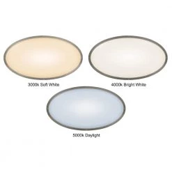 32 in. Orbit Oval Color Selectable CCT LED Flush Mount Brushed Nickel Ceiling Light 3000 Lumens Dimmable by Commercial Electric -OCTO LIGHTS Shop brushed nickel commercial electric flush mount lights 564121110 1d 1000