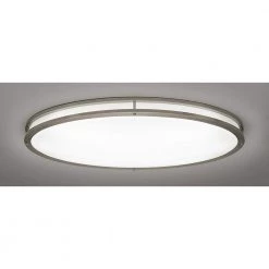 32 in. Orbit Oval Color Selectable CCT LED Flush Mount Brushed Nickel Ceiling Light 3000 Lumens Dimmable by Commercial Electric -OCTO LIGHTS Shop brushed nickel commercial electric flush mount lights 564121110 40 1000