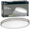 32 in. Orbit Oval Color Selectable CCT LED Flush Mount Brushed Nickel Ceiling Light 3000 Lumens Dimmable by Commercial Electric -OCTO LIGHTS Shop brushed nickel commercial electric flush mount lights 564121110 64 1000