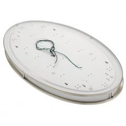 32 in. Orbit Oval Color Selectable CCT LED Flush Mount Brushed Nickel Ceiling Light 3000 Lumens Dimmable by Commercial Electric -OCTO LIGHTS Shop brushed nickel commercial electric flush mount lights 564121110 77 1000