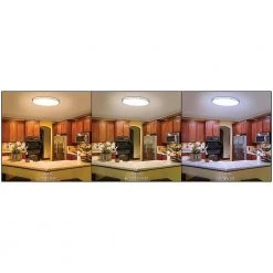 32 in. Orbit Oval Color Selectable CCT LED Flush Mount Brushed Nickel Ceiling Light 3000 Lumens Dimmable by Commercial Electric -OCTO LIGHTS Shop brushed nickel commercial electric flush mount lights 564121110 a0 1000