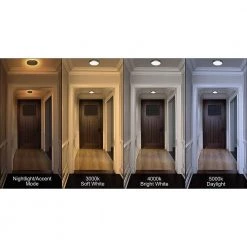 7.5 in. Brushed Nickel Selectable LED Flush Mount Flat Panel with Night Light Feature 800 Lumens 3 Mount Option (8-Pack) by Commercial Electric -OCTO LIGHTS Shop brushed nickel commercial electric flush mount lights 56568113 8pk 77 1000