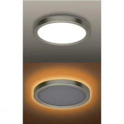 7.5 in. Brushed Nickel Selectable LED Flush Mount Flat Panel with Night Light Feature 800 Lumens 3 Mount Option (8-Pack) by Commercial Electric -OCTO LIGHTS Shop brushed nickel commercial electric flush mount lights 56568113 8pk c3 1000