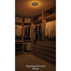 9 in. Color Selectable LED Flush Mount Ceiling Light w/ Night Light Optional White and Brushed Nickel Trim Rings by Commercial Electric -OCTO LIGHTS Shop brushed nickel commercial electric flush mount lights 56582191 1f 1000