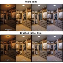 11 in. Color Selectable LED Flush Mount Ceiling Light w/ Night Light Optional White and Brushed Nickel Trim Rings by Commercial Electric -OCTO LIGHTS Shop brushed nickel commercial electric flush mount lights 56583191 40 1000