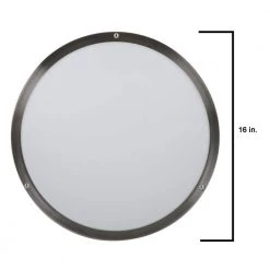 16 in. Smart Hubspace Round RGB Color Selectable LED Brushed Nickel Flush Mount by Commercial Electric -OCTO LIGHTS Shop brushed nickel commercial electric flush mount lights dc016ledhub 4f 1000